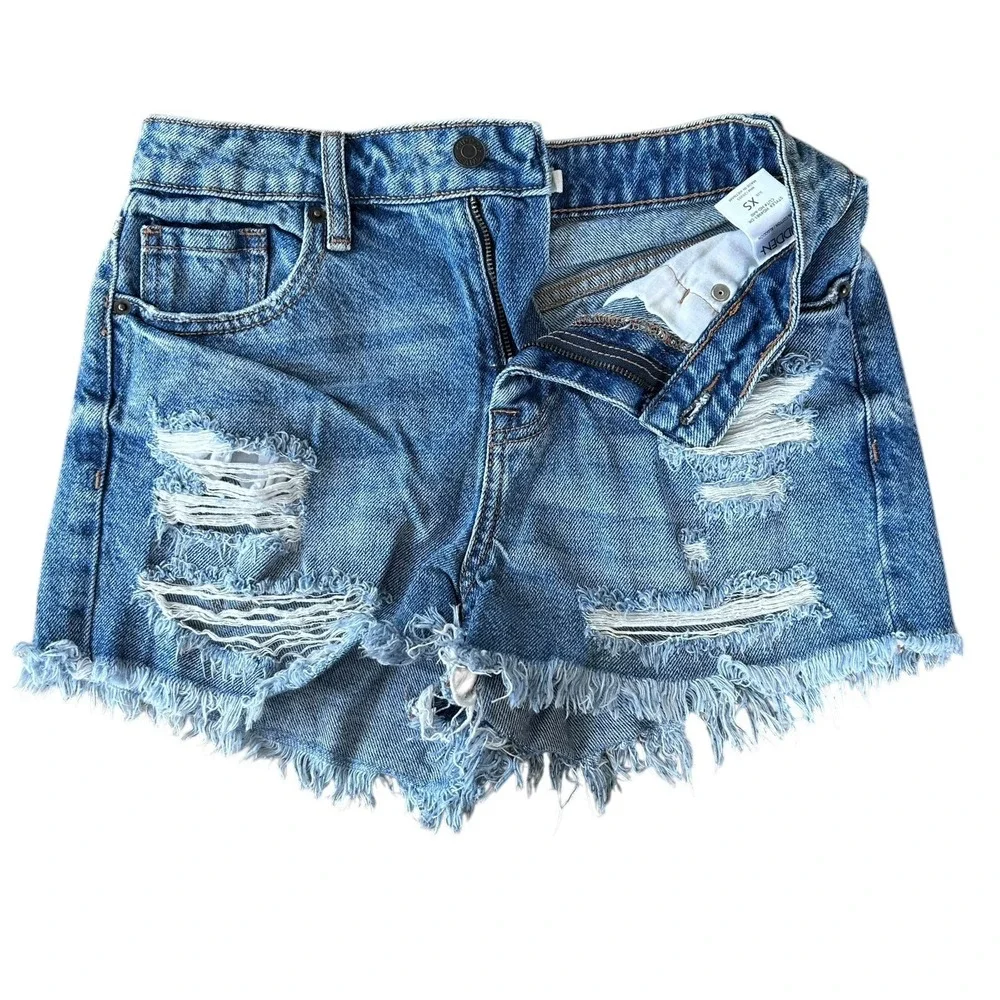 Hidden Cut Off Denim‎ Jean Shorts Womens XS Grunge Boho Western Beach Festival